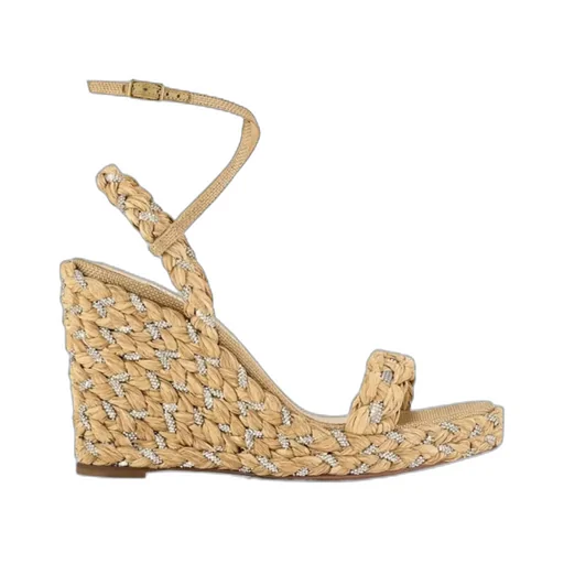 Aquazzura Embellished Wedges Sandals