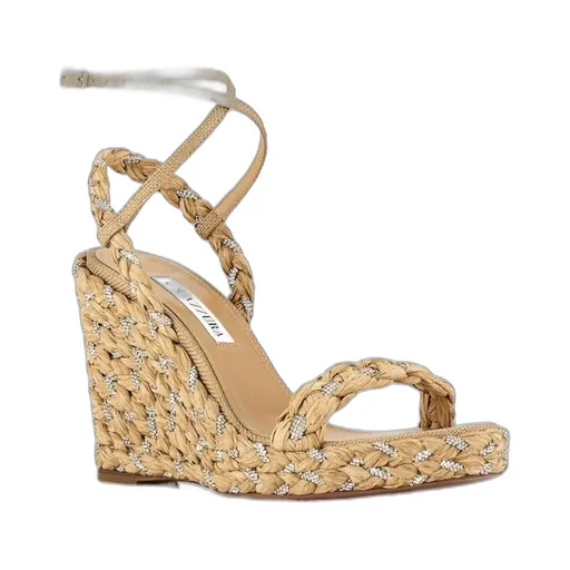 Aquazzura Embellished Wedges Sandals