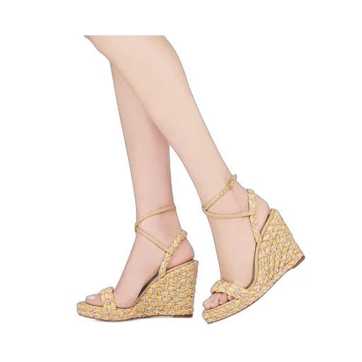Aquazzura Embellished Wedges Sandals