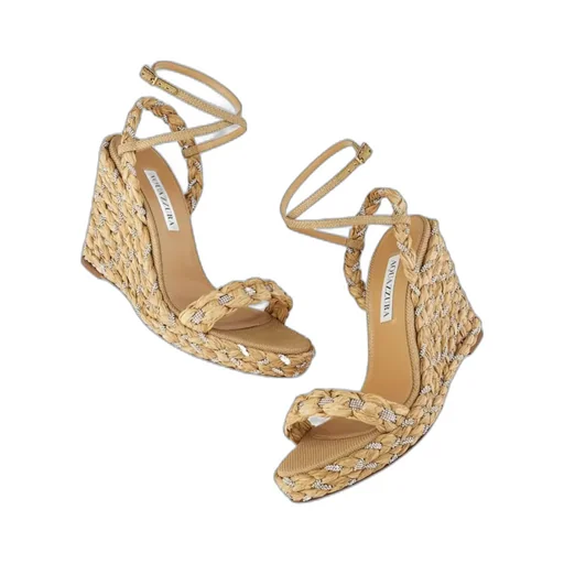 Aquazzura Embellished Wedges Sandals
