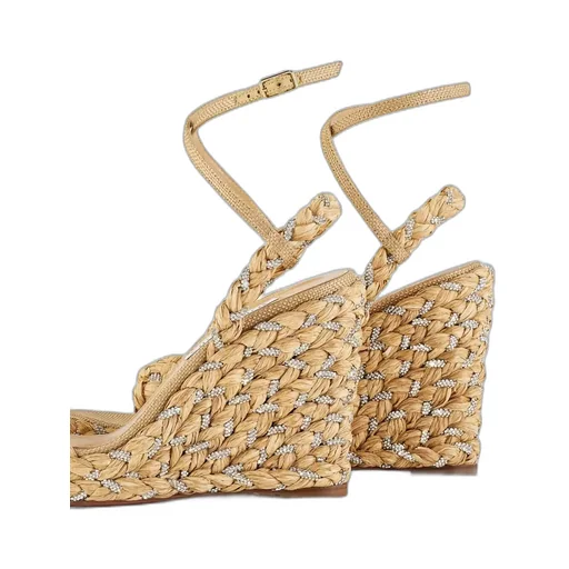 Aquazzura Embellished Wedges Sandals