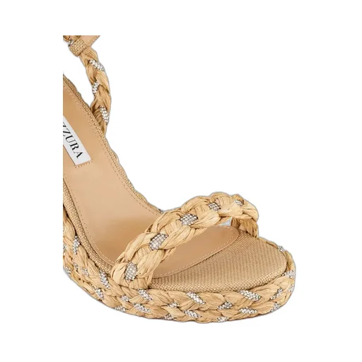 Aquazzura Embellished Wedges Sandals