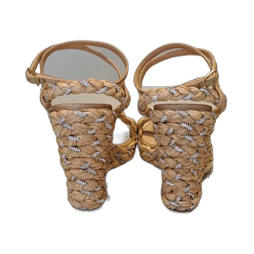 Aquazzura Embellished Wedges Sandals