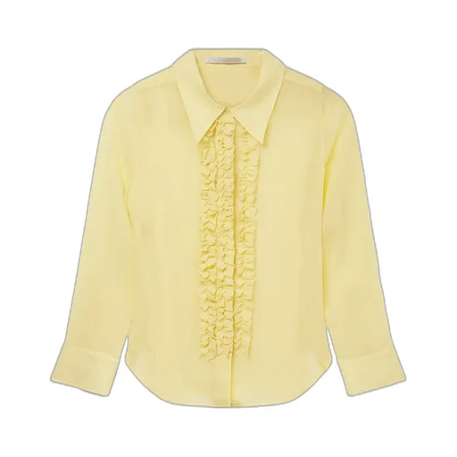 Stella Mccartney Sheer Ruffled Tuxedo Shirt