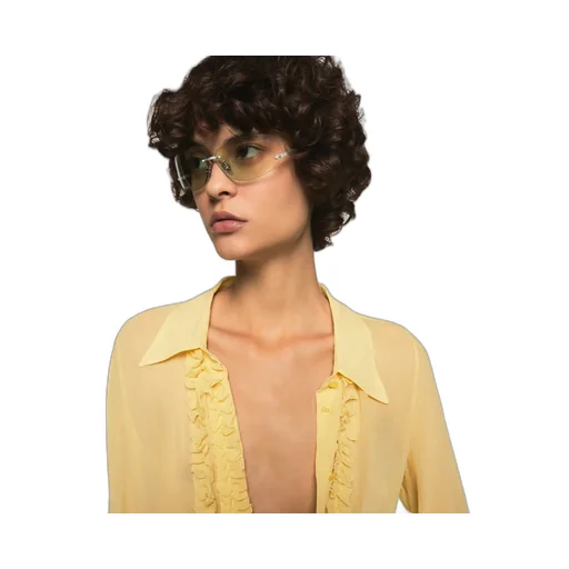 Stella Mccartney Sheer Ruffled Tuxedo Shirt