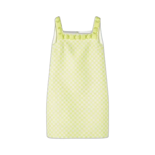 Embellished Check-Pattern Dress