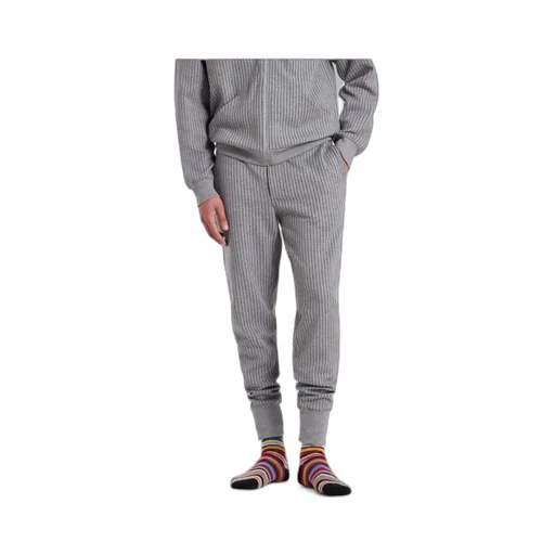 Pinstripe-Pattern Track Pants