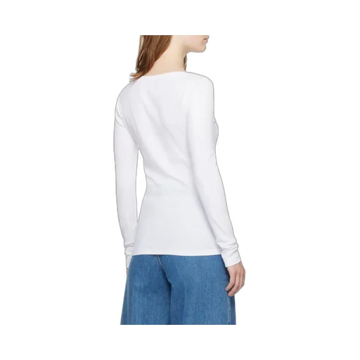 Scoop-Neck Fine-Ribbed T-Shirt