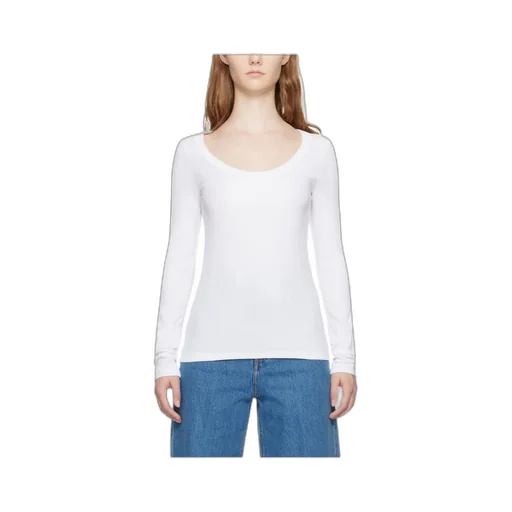 Scoop-Neck Fine-Ribbed T-Shirt
