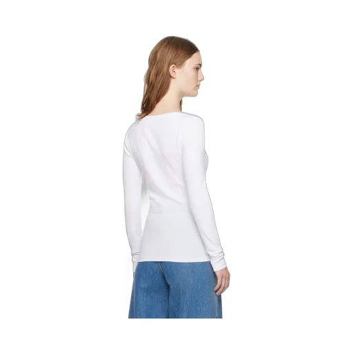 Scoop-Neck Fine-Ribbed T-Shirt