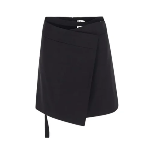 Patou Wraparound Self-Tie Fastened Mini Skirt