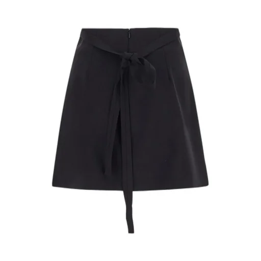 Patou Wraparound Self-Tie Fastened Mini Skirt