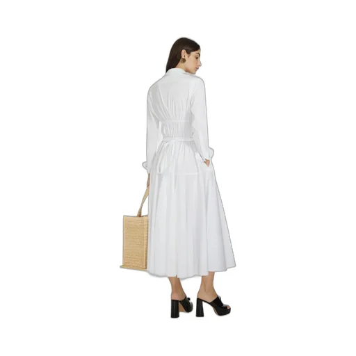 Patou Elasticated-Waist Long Sleeved Maxi Dress