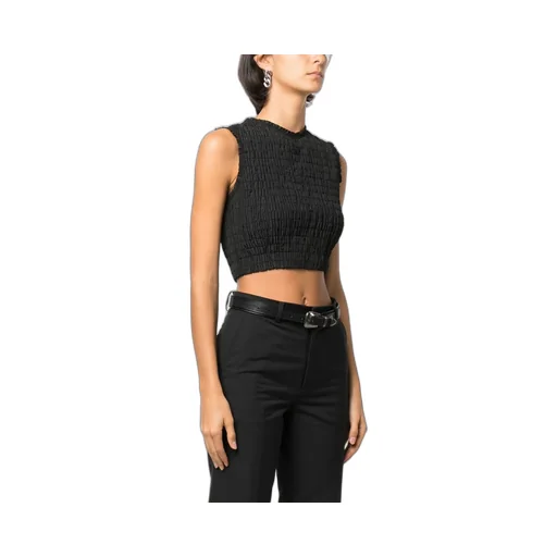 Patou Textured Cropped Top
