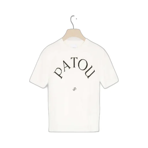 Patou Logo Intarsia Short-Sleeve Knit Top