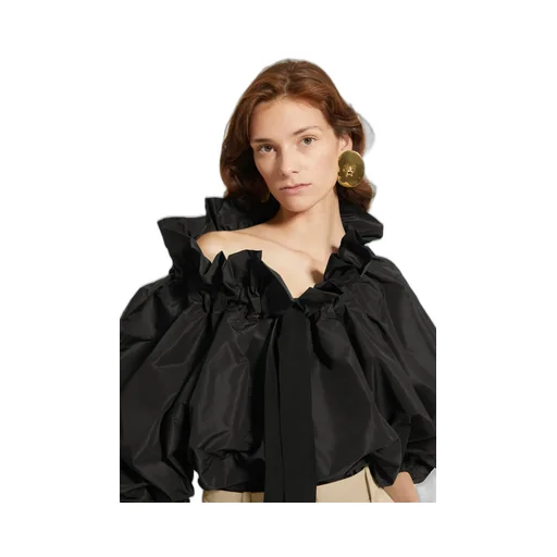 Patou Ruffled Long Sleeve Top