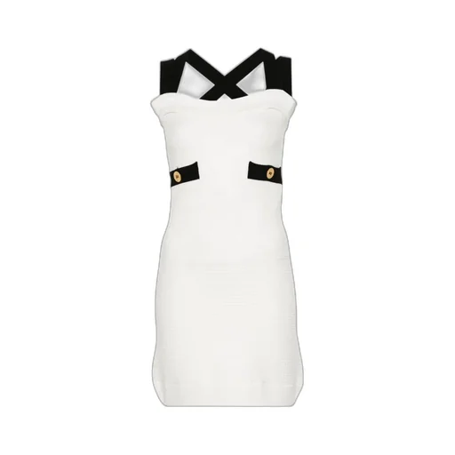 Patou Cross Strap Mini Dress