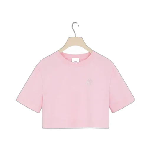 Patou Logo Embellished Cropped T-Shirt