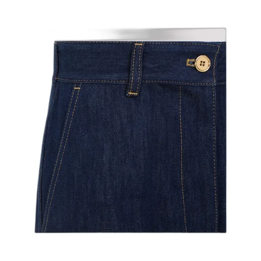 Patou High Waist Straight-Leg Cuffed Jeans