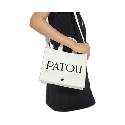 Patou Small Logo-Printed Top Handle Bag