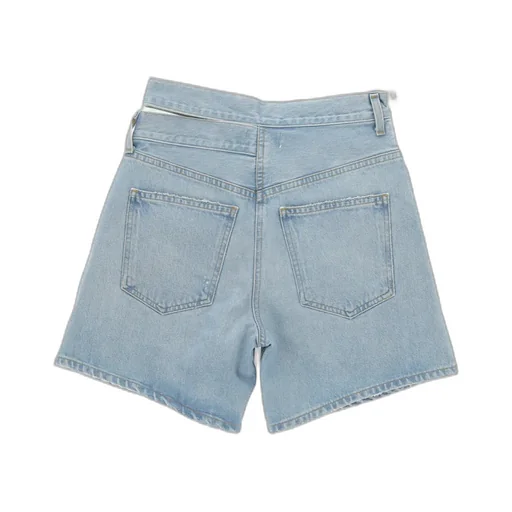 Asymmetric Denim Shorts