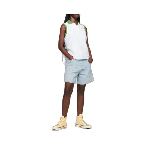 Asymmetric Denim Shorts