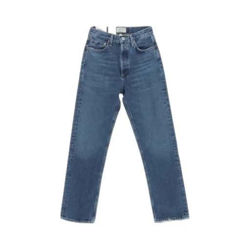 Agolde High-Rise Straight-Leg Jeans