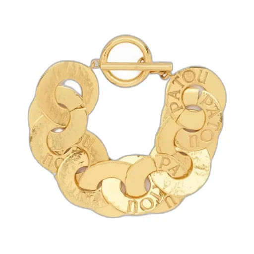 Gold-Plated Brass Coin Bracelet