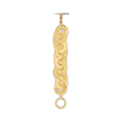 Gold-Plated Brass Coin Bracelet
