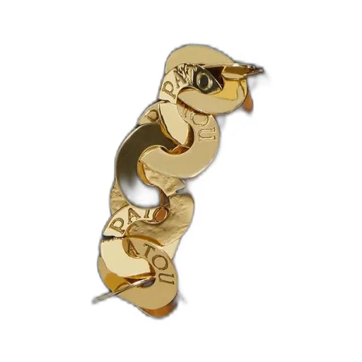 Gold-Plated Brass Coin Bracelet