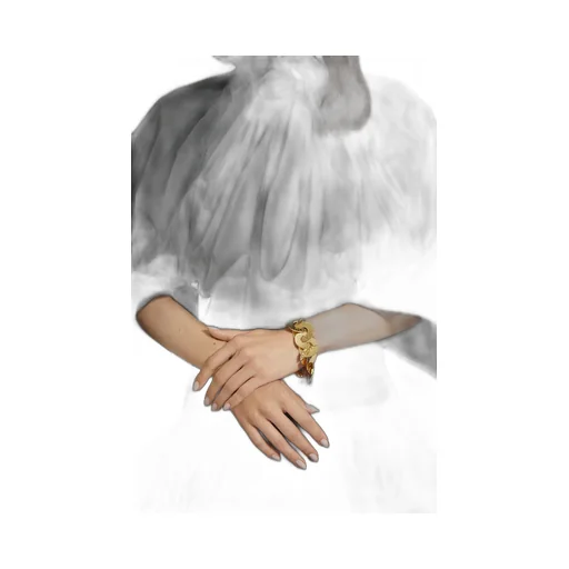 Gold-Plated Brass Coin Bracelet