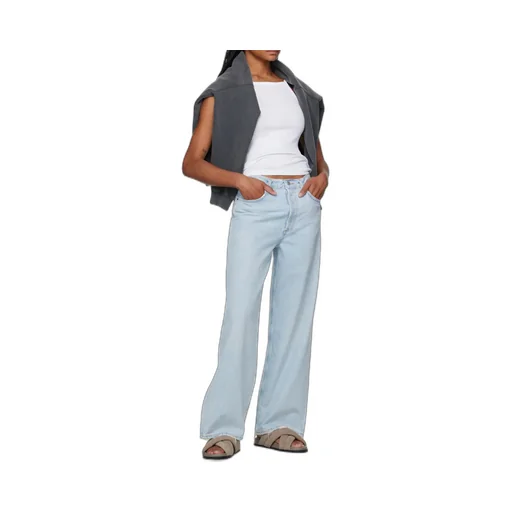 Low Slung Baggy Cotton Jeans