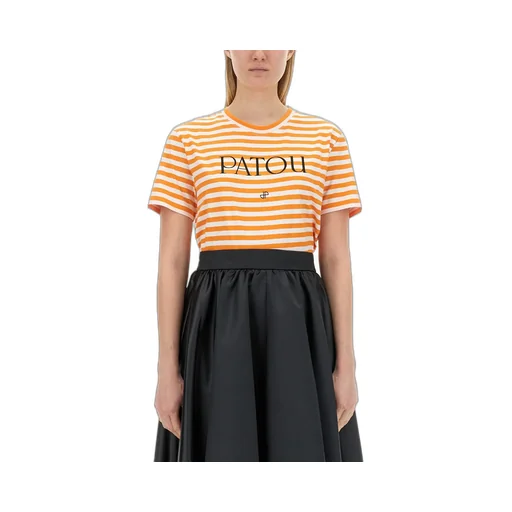 Patou Logo-Printed Striped Crewneck T-Shirt