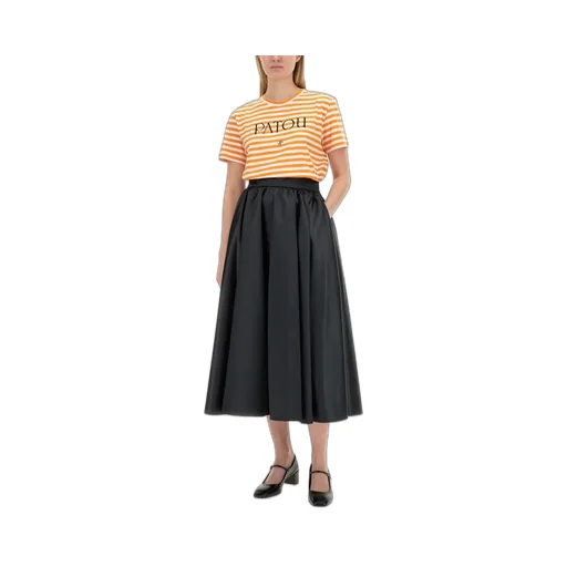 Patou Logo-Printed Striped Crewneck T-Shirt