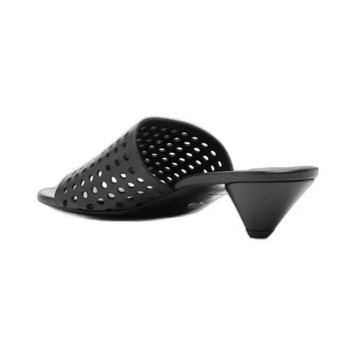 50Mm Perforated Leather Mules