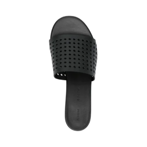 50Mm Perforated Leather Mules