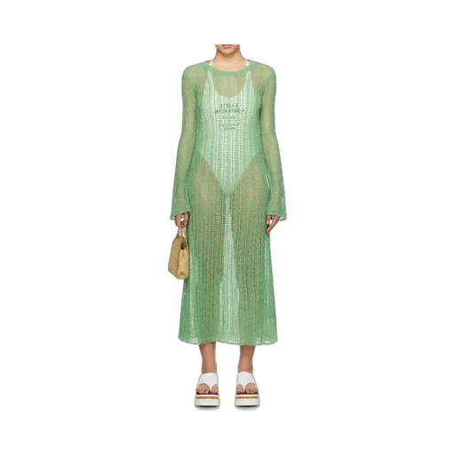 Round-Collar Long-Sleeved Dress