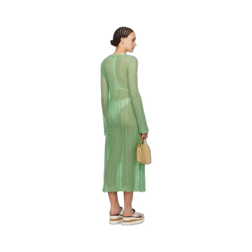 Round-Collar Long-Sleeved Dress