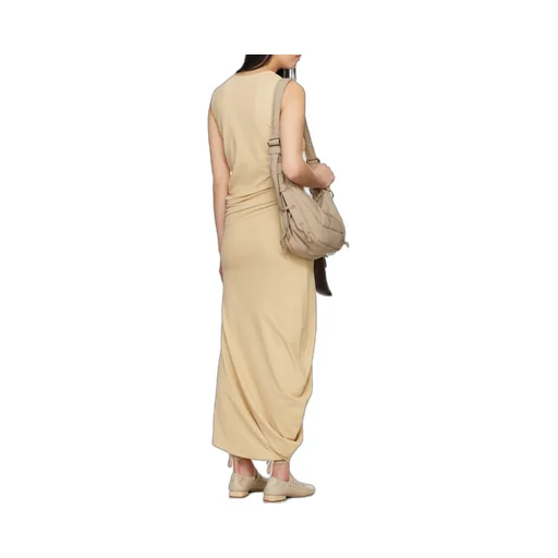 Lemaire Sleeveless Draped Crepe Maxi Dress