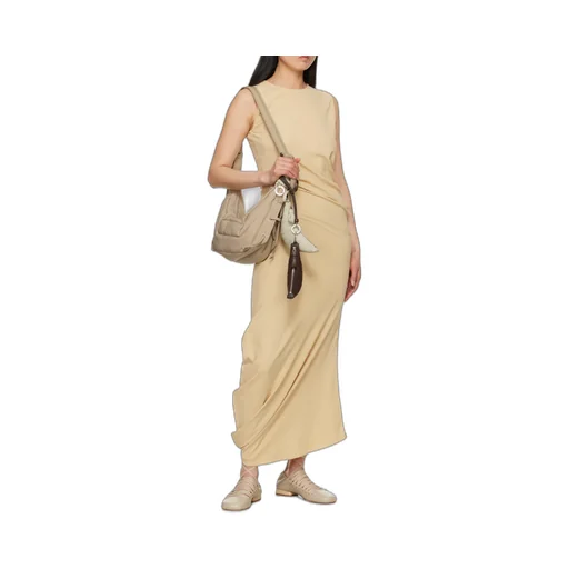Lemaire Sleeveless Draped Crepe Maxi Dress