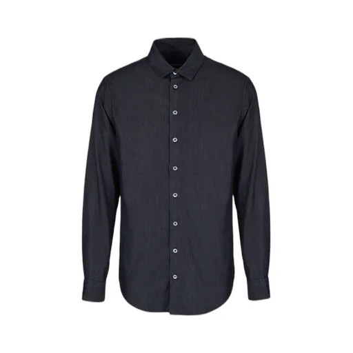 Giorgio Armani Slub-Effect Buttoned Shirt
