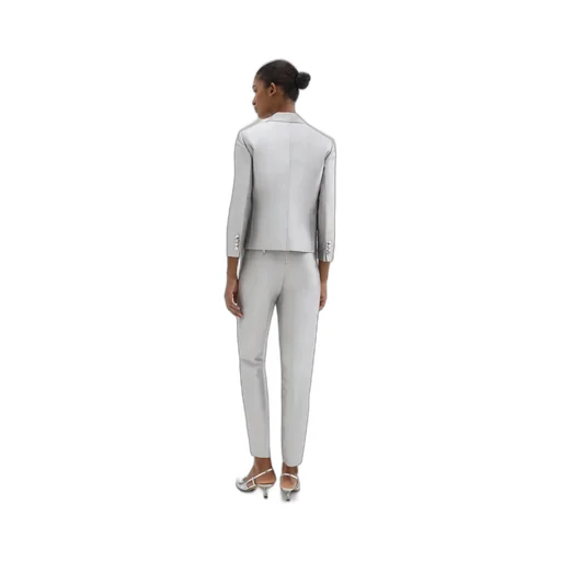 Theory Metallic Effect Tapered Trousers