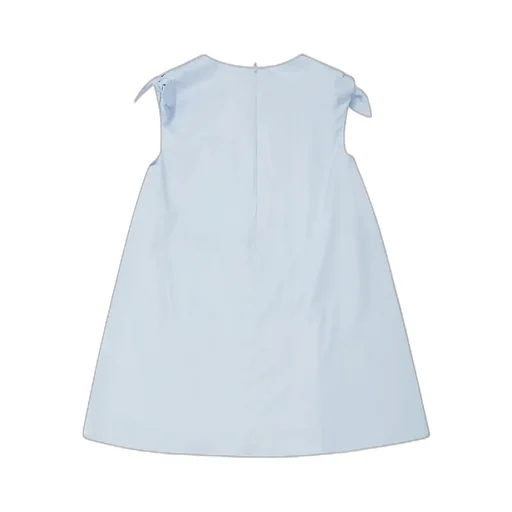 Il Gufo Bow Embellished Stretch Poplin Dress