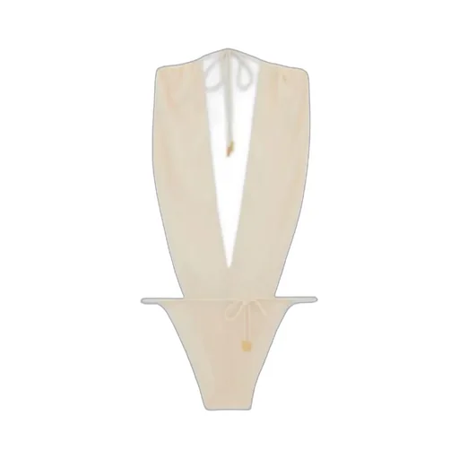 Backless V-Halter Bodysuit