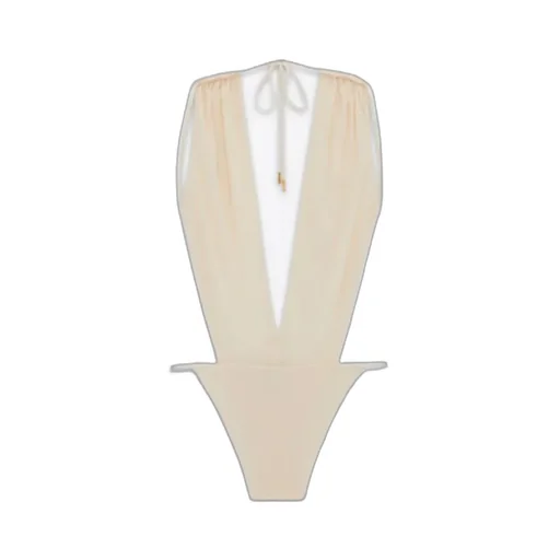 Backless V-Halter Bodysuit