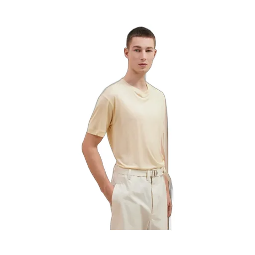 Plain Knitted Short-Sleeved T-Shirt