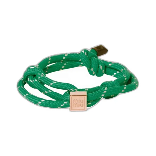 Miu Miu Logo-Engraved Rope Bracelet