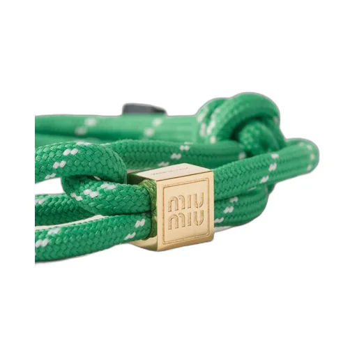 Miu Miu Logo-Engraved Rope Bracelet