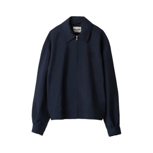 Miu Miu Logo-Detailed Zipped Jacket