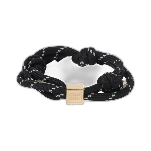 Miu Miu Logo-Engraved Rope Bracelet